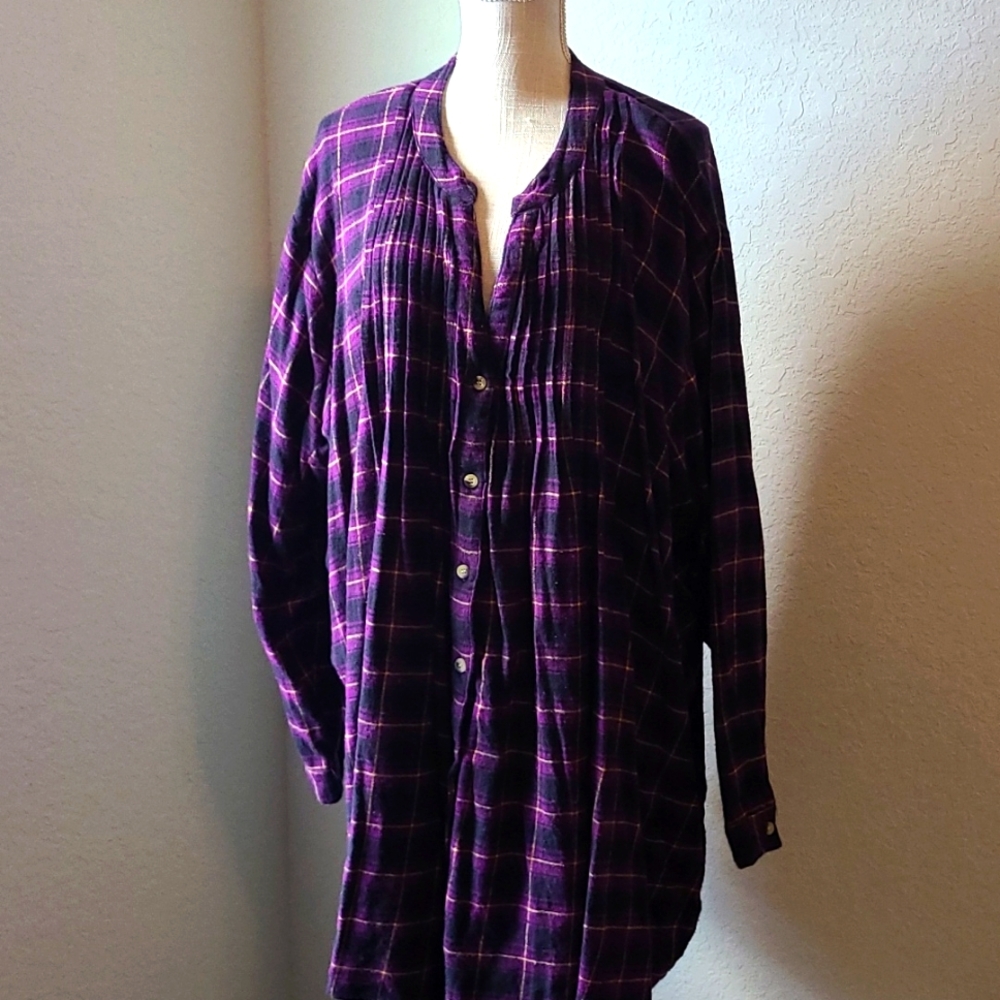 Woman within plus size flannel shirt